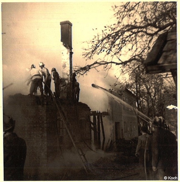 Brandeinsatz Erhard Anzenberg, am 1. November 1953